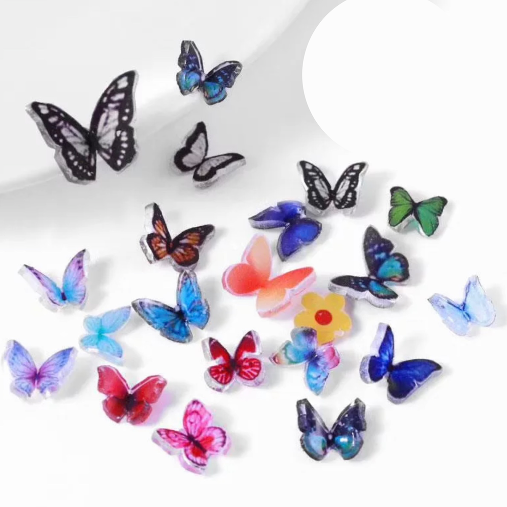 Shrinkable 3D Butterfly Nail Art Stickers