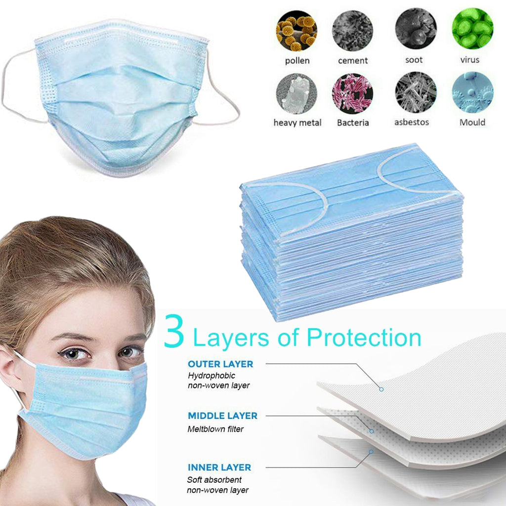 Disposable Protective Face Mask (50 PCS)